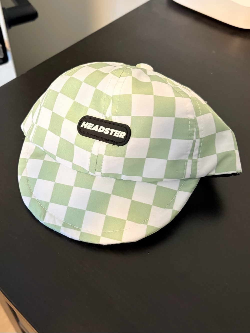 Headster Baby Green Checkered Hat/Cap - Size 0-6M